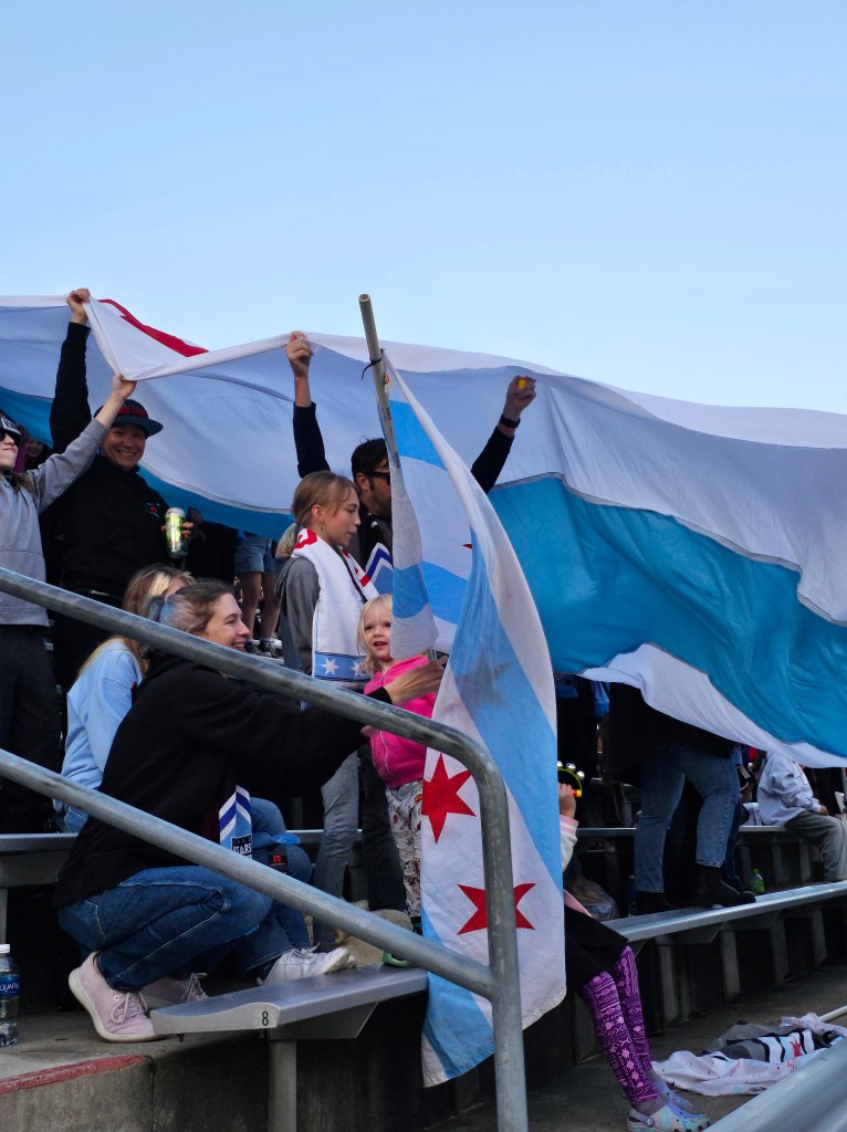 Celebrating a Red Stars goal